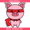 Cute Pig With Cape Svg, Super Hero Pig Svg, Baby Pig Svg.jpg