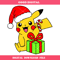 Cute Pikachu with Santa Hat Svg, Pokemon Christmas Svg.jpg