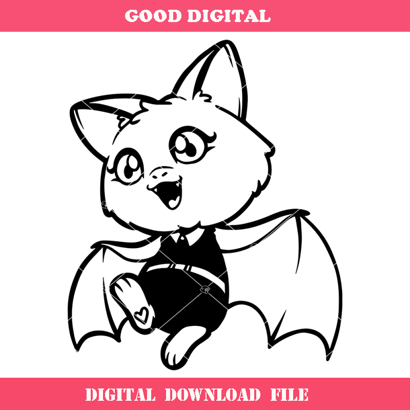 Cute Vampire Bat Svg, Kids Halloween Svg, Cute Animal Svg.jpg