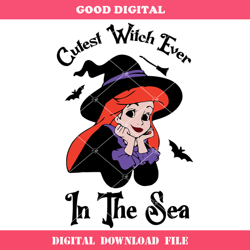 Cutest Witch Ever In The Sea Svg, Halloween Princess Svg.jpg