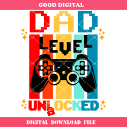 dad level unlocked svg, first time dad svg, funny new dad