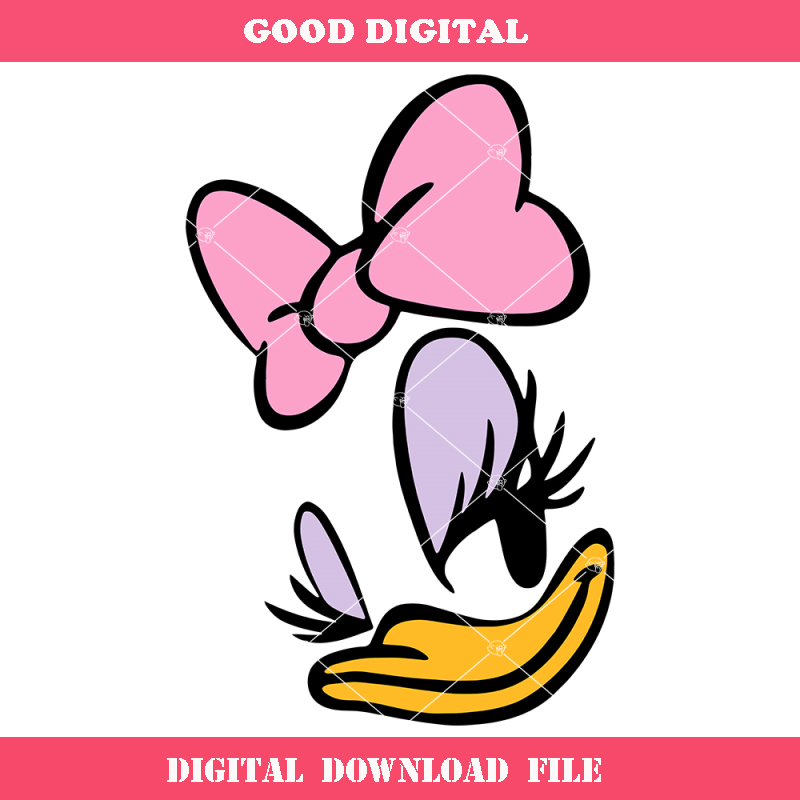 Daisy Duck Svg, Cute Duck Face Svg, Disney Svg, Cartoon Svg.jpg