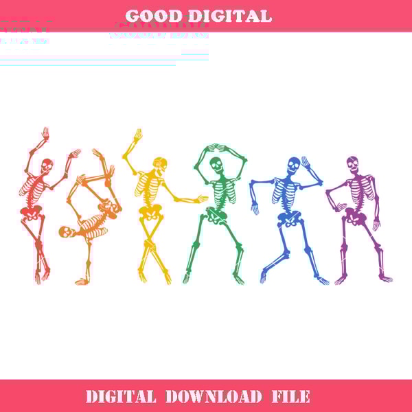 Dancing Skeleton Pride Svg, Lesbian Skeleton Svg, Rainbow - Inspire Uplift