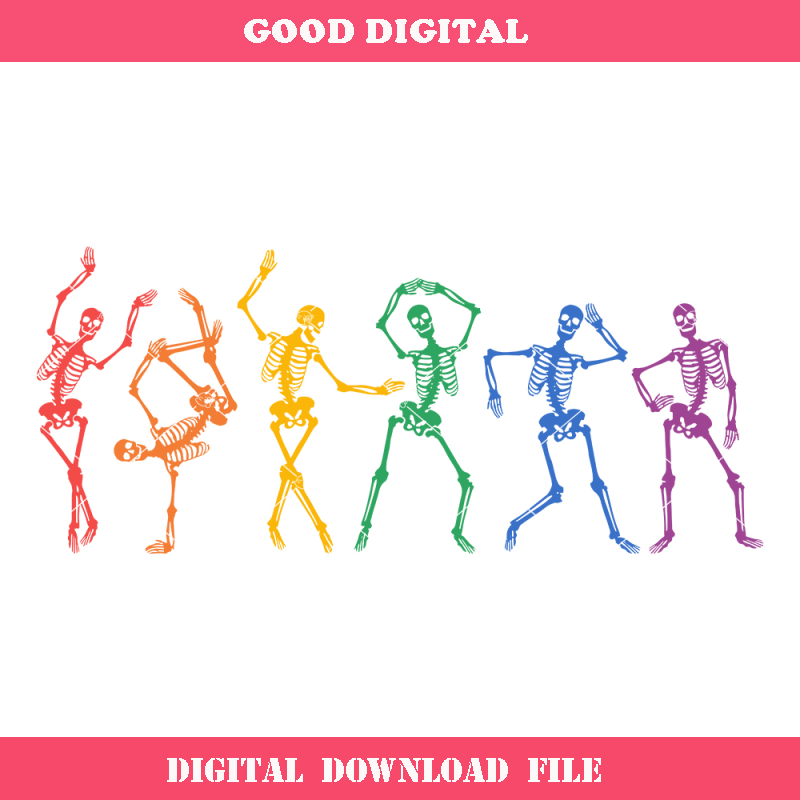 Dancing Skeleton Pride Svg, Lesbian Skeleton Svg, Rainbow.jpg
