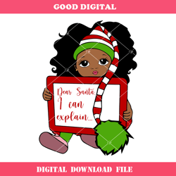 dear santa i can explain svg, christmas girl svg, christmas