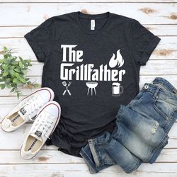 gift for dad, dad shirt, best dad shirt, daddy tshirt, the grillfather, bbq tshirt, fathers day gift, funny dad shirt, h