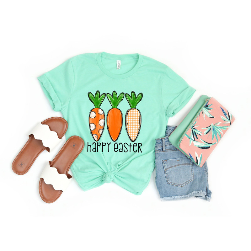 Happy Easter Carrot Shirt - Funny Easter Lover T-shirt - cute Carrot Tee - Spring Rabbit Shirt - Women's Easter T-shirt - Family Easter Tee.jpg