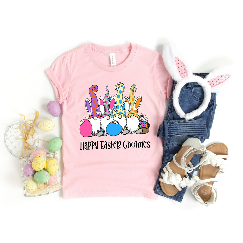 Happy Easter Gnomies Shirt, Easter Gnome Shirt, Happy Easter Shirt, Cute Easter Shirt, Gift For Easter Day, Peeps Easter Shirt.jpg