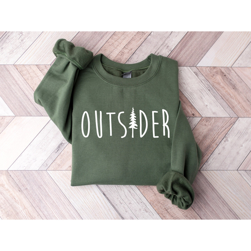 Natural Life And Adventure Lovers Outsider Sweatshirt, Outsider Life, Mountain Sweatshirt, Outdoor Matching Sweatshirt, Hiking Lovers Shirt.jpg