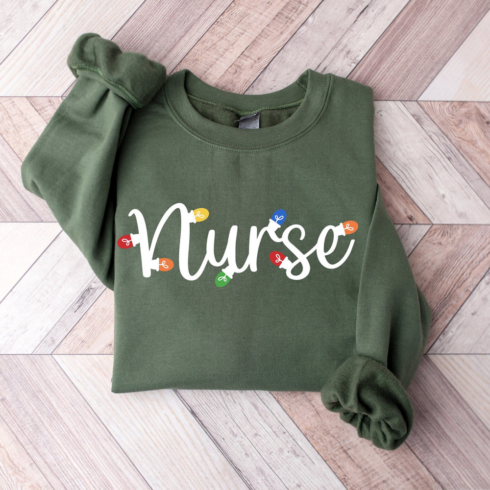 Nurse Christmas Lights Sweatshirt,Christmas Nurse Sweatshirt,Holiday Nurse Sweater,Holiday Nurse,Nurse Graduation,Registered Nurse Shirt.jpg