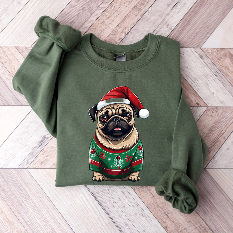 Pug Christmas Lights Sweatshirt,Pug Christmas Sweatshirt,Dog Owner Christmas Shirt,Dog Lovers Sweater,Pug Lover Xmas Shirt,Xmas Dog Sweater 1.jpg