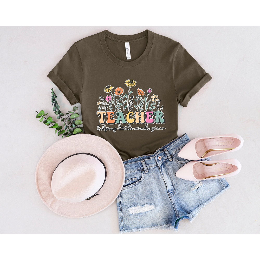 Teacher Helping Little Minds Grow Shirt , Teacher Appreciation Shirt, Retro Teacher Tee Shirt, , Teacher Appreciation Gift, Teacher Gift.jpg