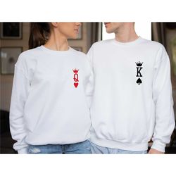 honeymoon sweatshirt, couples sweater, king and queen, his and hers top, valentines day gift, wedding sweatshirt, funny