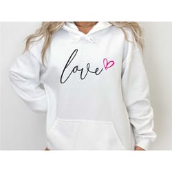 love hoodie, valentines hoodie, heart hoodie, valentines day gift, funny valentine top, love jumper, womens heart top, h
