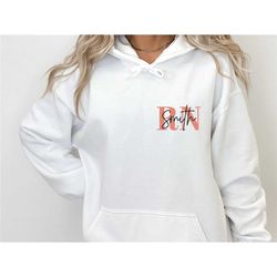 nurse hoodie,  personalised nurse, nurse graduation, gift for nurse, new nurse gifts, registered nurse, gift for rn, stu