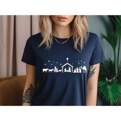 nativity t-shirt, nativity scene, christmas shirt, jesus tshirt, christian t shirt, christmas nativity, religious shirt,