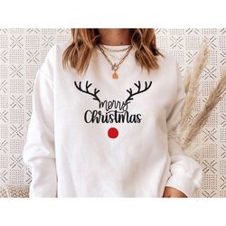 deer sweatshirt, merry christmas, christmas sweatshirt, reindeer sweater, cute christmas gift, family christmas, christm