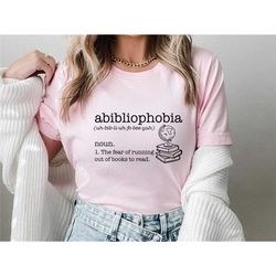 book lover shirt, abibliophobia shirt,  reading t-shirt, books t shirt, book club shirt, bookish t-shirt, book lovers gi