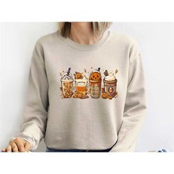pumpkin spice latte, pumpkin sweatshirt, latte sweatshirt, halloween latte, pumpkin spice jumper, coffee lover gifts, ha
