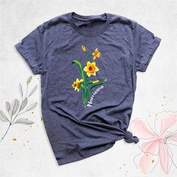 narcissus t-shirt, december birth flower shirt, birth month flower t-shirt, narcissus flower shirt, birthday floral shir