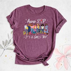 aww sip it's a girls trip shirt, ladies group vacation tee, matching girls shirts, black women trip shirt, girls cruise
