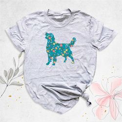golden retriever shirt, floral dog mama shirt, animal lover shirt, dog owner gift, golden retriever flower shirt, dog mo