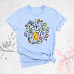 vegetarian foodie shirt, vegetables doodle shirt, gardening shirt, dietician gift shirt, home farmer shirt, nutritionist