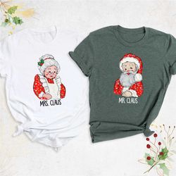 christmas mr mrs claus shirt, christmas grandpa grandma shirt, santa claus shirt, christmas couples shirt, santa family