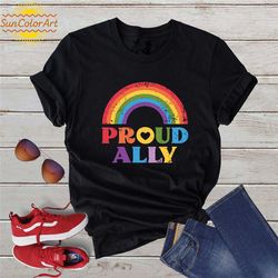 proud ally shirt, ally pride tee, gay pride shirt, lgbtq shirt, rainbow pride shirt, lesbian shirt, rainbow shirt, equal