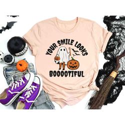 dentist halloween sweatshirt, pediatric dentist crewneck , your smile looks bootiful, dental assistant tee, spooky denta