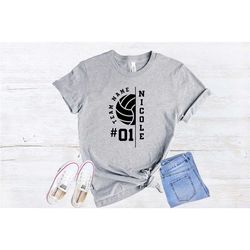 personalized volleyball shirt, volleyball mom shirt, player number and name shirt, volleyball team shirt, volleyball shi