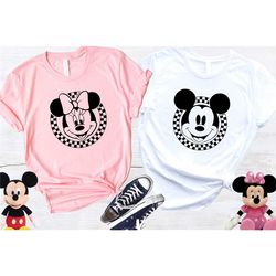 mickey ears and minnie bow shirts, disney vacation shirts, mickey and minnie matching shirts, disney trip shirt, mickey