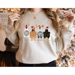 christmas chicken sweatshirt, merry chickmas shirt, chicken lover shirt, christmas chicken shirt, christmas country shir