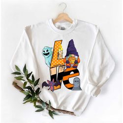 love halloween shirt,gnomes love sweatshirt,spooky pumpkin shirt,halloween shirt,happy halloween sweatshirt,trick or tre