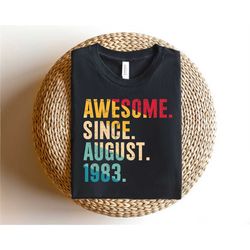 awesome since september 1983 shirt, september birthday gift, september birthday shirt,  september 1983 shirt, 40th birth