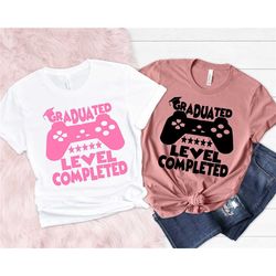 graduated level completed shirt,graduation 2023 shirt,senior shirt,graduation gift shirt,graduation video game shirt,gam
