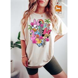 retro minnie and daisy shirt, minnie and daisy summer shirt, beach shirt, summer women tshirt, disney women beach shirt,