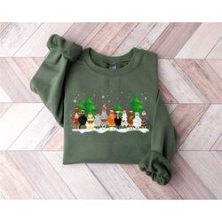 christmas chicken sweatshirt, santa chicken sweatshirt, animal sweatshirt, funny farmer farm hoodie, women chicken sweat