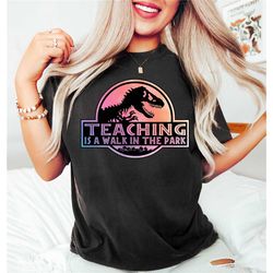 teaching is a walk in the park, field trip shirts for teachers, teacher shirt, kindergarten teacher tee, teacher appreci