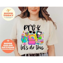 pre-k teacher shirt, pre-k crew tee, team pre-k shirt, teacher matching t shirts, retro pre-k teacher shirt, elementary