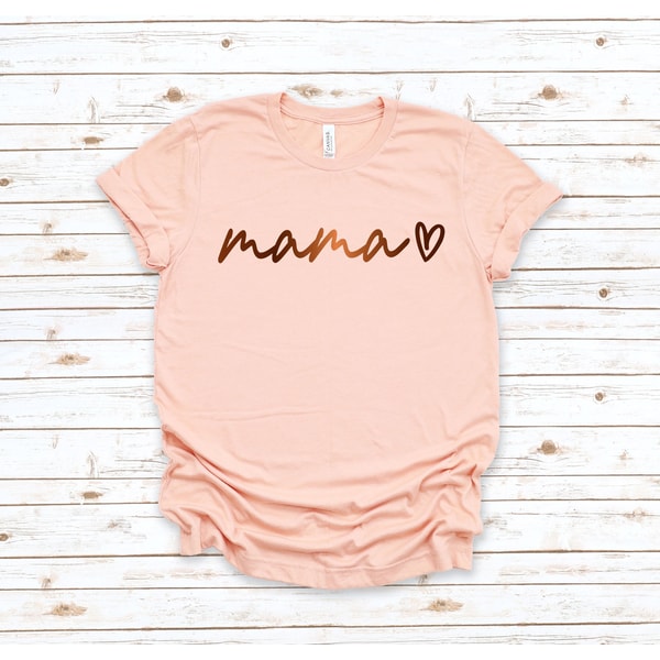 Mama Heart Shirt, Mothers Day Gift, Custom Shirt for Mothers, Mom Tshirt, Mommy Tee, Mom Personalization Gift.jpg