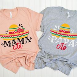 mamacita shirt, papacito shirt, cinco de mayo couple matching shirt, fiesta couple shirt, mexican fiesta shirt, mama and