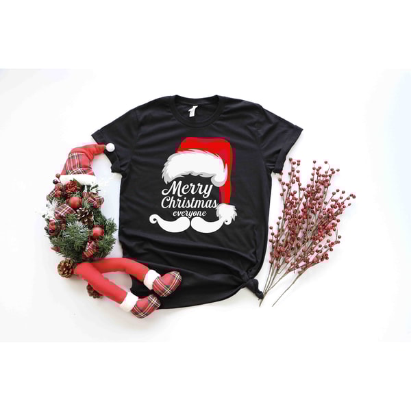 Merry Christmas Santa Shirt, Joyful Believe Mistletoe Blessing Friends Snow Noel Shirt, Snow Flake Shirt, Christmas Winter Shirt, Xmas Shirt 1.jpg
