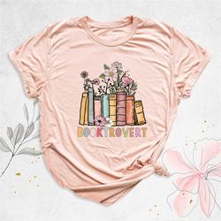 booktrovert shirt, floral books shirt, bookish shirt, librarian t-shirt, book nerd shirt, funny book shirt, book club sh