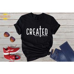 created shirt, faith shirt, vertical cross, faith cross, religious shirt, jesus love tee, christian tee, motivational sh