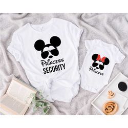 princess security shirt, dad and daughter shirt, disney family shirt, disney princess shirt, disney dad shirt