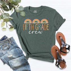 fifth grade crew shirt, fifth grade team shirt, back to school shirt, 5th grade teacher tee, first day of school shirt,