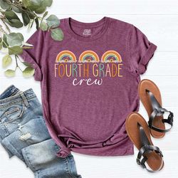 4th grade crew shirt, back to school shirt, fourth grade teacher shirt, first day of school shirt, fourth grade shirt, c