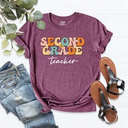 second grade teacher shirts, 2nd grade teacher shirt, teacher shirts second grade, second grade squad, first day of scho