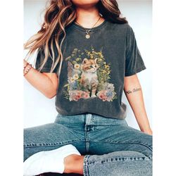 cat shirt comfort colors cottagecore clothes indie t shirt fairycore clothing cottage core clothing whimsigoth vintage c